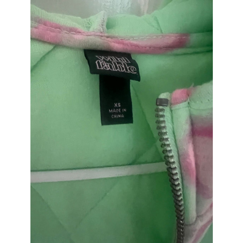 Unisex Wild Fable Green and Pink Floral Bomber Jacket Size xs, small 2X(XXL) NWT - Picture 5 of 9